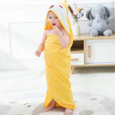 Fox and Giraffe Baby Bath Towel - Soft Cotton Hooded Towel